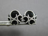 LARGE .60CT DIAMOND & AAA ONYX 14K WHITE GOLD CIRCULAR FILIGREE HANGING EARRINGS