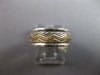 WIDE 14KT 2 TONE GOLD 3D SOLID DIAMOND CUT CRISS CROSS 7MM FUN ANNIVERSARY RING