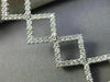 ESTATE WIDE 4.50CT DIAMOND 18K WHITE GOLD  CLASSIC OPEN SQUARE TENNIS BRACELET