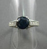 ESTATE 2.35CT SAPPHIRE & DIAMOND 14K WHITE FILIGREE ROUND ENGAGEMENT RING #14314