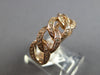 ESTATE .45CT DIAMOND 14KT ROSE GOLD CLASSIC 8MM LOVE KNOT MULTI LINK FUN RING