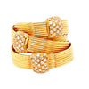 EXTRA LARGE .37CT DIAMOND 18KT YELLOW GOLD MULTI ROW CRISS CROSS LOVE KNOT RING