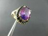 ANTIQUE WIDE 5.0CT AMETHYST 14K YELLOW GOLD ROPE DESIGN COCKTAIL RING 18MM 21832