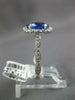 WIDE 2.57CT DIAMOND & AAA SAPPHIRE 14KT WHITE GOLD OVAL & ROUND ENGAGEMENT RING