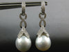 .77CT DIAMOND & AAA SOUTH SEA PEARL 18KT WHITE GOLD MULTI LEAF HANGING EARRINGS