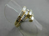 ANTIQUE WIDE 1.20CT BAGUETTE DIAMOND 14KT YELLOW GOLD 3D MULTI ROW RING #21266