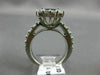 EXTRA LARGE 3.0CT ROUND & PRINCESS DIAMOND 14K WHITE GOLD SQUARE ENGAGEMENT RING