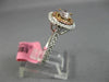 GIA 1.10CT WHITE & PINK DIAMOND 18KT WHITE & ROSE GOLD 3D HALO ENGAGEMENT RING