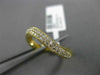 ESTATE .29CT DIAMOND 18K YELLOW GOLD 3D DOUBLE ROW WAVE WEDDING ANNIVERSARY RING