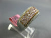 ESTATE WIDE 1.33CT WHITE & PINK DIAMOND 18K WHITE & ROSE GOLD ANNIVERSARY RING
