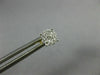 ESTATE .33CT DIAMOND 14KT 2 TONE GOLD ROUND SOLITAIRE HALO CLUSTER STUD EARRINGS