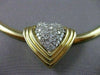 ESTATE 2.25CT DIAMOND 14K WHITE & YELLOW GOLD HEART SLIDE NECKLACE BEAUTIFUL 305