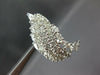 ESTATE LARGE 5.0CT DIAMOND 14K WHITE GOLD 3D MULTI LEAF CLIP ON HANGING EARRINGS