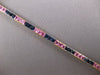 WIDE 10.69CT AAA BLUE & PINK SAPPHIRE 18KT 2 TONE GOLD PRINCESS TENNIS BRACELET