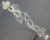 ESTATE WIDE 1.76CT DIAMOND 18KT WHITE GOLD 3D INFINITY FLOWER BANGLE BRACELET