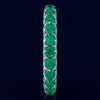 2.53CT AAA EMERALD 14KT WHITE GOLD CLASSIC SHARED PRONG ETERNITY FUN LOVE RING