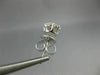 ESTATE .63CT DIAMOND & AAA RUBY 18KT WHITE GOLD 3D FLOWER CLUSTER STUD EARRINGS