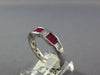 1.08CT DIAMOND & AAA RUBY 18K WHITE GOLD BAGUETTE BEZEL CLASSIC ANNIVERSARY RING