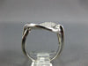 ESTATE WIDE .31CT DIAMOND 18KT WHITE GOLD 3D OVAL LOVE KNOT PAVE FUN RING