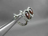 ESTATE 2.10CT DIAMOND & AAA GARNET 14KT WHITE GOLD HALO HEART LEVERBACK EARRINGS