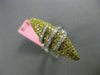 ESTATE EXTRA LARGE 3.30CT DIAMOND 18K WHITE & YELLOW GOLD MARQUISE COCKTAIL RING