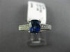 ESTATE 1.88CT DIAMOND & CUSHION SAPPHIRE 18K WHITE GOLD FILIGREE ENGAGEMENT RING