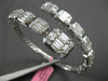 EXTRA LARGE 6.22CT DIAMOND 18KT WHITE GOLD INVISIBLE SQUARE CUFF BANGLE BRACELET