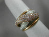 WIDE 1.54CT WHITE & PINK DIAMOND 18K WHITE & ROSE GOLD CRISS CROSS INFINITY RING