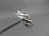 ESTATE WIDE 0.17CT DIAMOND 14KT WHITE GOLD BAGUETTE DIAGONAL MENS RING #21678