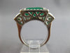 EXTRA LARGE 12.27CT DIAMOND & AAA EMERALD 18KT WHITE GOLD CUSHION & ROUND RING