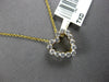 SMALL .50CT DIAMOND 14KT YELLOW GOLD 3D CLASSIC OPEN HEART LOVE FLOATING PENDANT