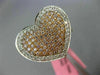 LARGE .92CT WHITE & PINK DIAMOND 18KT WHITE & ROSE GOLD 3D HEART INFINITY RING