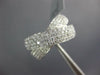 LARGE 2.0CT DIAMOND 18KT WHITE GOLD 3D MULTI ROW CRISS CROSS PAVE X LOVE RING