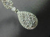 ESTATE 2.58CT DIAMOND 18KT WHITE GOLD 3D FLOWER INFINITY PEAR HANGING EARRINGS