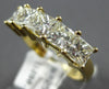 LARGE 2CT DIAMOND 14KT YELLOW GOLD 3D 5 STONE INVISIBLE WEDDING ANNIVERSARY RING