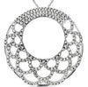 ESTATE 1.0CT DIAMOND 14KT WHITE GOLD 3D CIRCULAR FILIGREE FUN FLOATING PENDANT