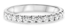 ESTATE .50CT DIAMOND 14K WHITE GOLD ROUND SEMI ETERNITY WEDDING ANNIVERSARY RING