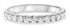 ESTATE .50CT DIAMOND 14K WHITE GOLD ROUND SEMI ETERNITY WEDDING ANNIVERSARY RING