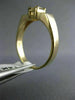 ANTIQUE .76CT ASSCHER CUT DIAMOND 14KT YELLOW GOLD PAST PRESENT FUTURE RING #112