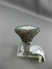 ESTATE LARGE 2.77CT WHITE CHOCOLATE FANCY DIAMOND 14K WHITE GOLD SQUARE FUN RING