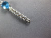 8.14CT DIAMOND & AAA BLUE TOPAZ 14KT WHITE GOLD 3D OVAL & ROUND TENNIS BRACELET