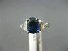 2.0CT TRILLION DIAMOND & AAA SAPPHIRE 14KT WHITE GOLD OVAL ENGAGEMENT RING 20674