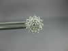 ESTATE .66CT DIAMOND 18KT WHITE GOLD 3D CLASSIC FLOWER SNOWFLAKE STUD EARRINGS