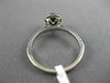 ESTATE 1.0CT WHITE & BLACK DIAMOND 14KT WHITE GOLD CLASSIC HALO ENGAGEMENT RING
