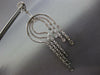 EXTRA LARGE 4.50CT DIAMOND 14K WHITE GOLD HORSE SHOE CHANDELIER HANGING EARRINGS
