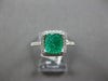 1.72CT DIAMOND & AAA EMERALD 18KT WHITE GOLD CLASSIC SQUARE HALO FRIENDSHIP RING