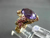 ANTIQUE EXTRA LARGE 12.14CT MULTI COLOR DIAMOND & GEMSTONES 18KT ROSE GOLD RING