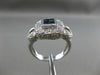 ESTATE WIDE 1.02CT DIAMOND & SAPPHIRE 14KT WHITE GOLD 3D SQUARE FRIENDSHIP RING