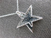 ESTATE .60CT DIAMOND 14K WHITE GOLD 3D CLASSIC STAR LOVE FLOATING PENDANT #27842