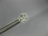 ESTATE LARGE .75CT ROUND DIAMOND 18KT WHITE GOLD CLASSIC FLOWER CLUSTER EARRINGS